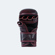 Lancer Leather Hybrid MMA Sparring Gloves Red Back | Vali#color_red