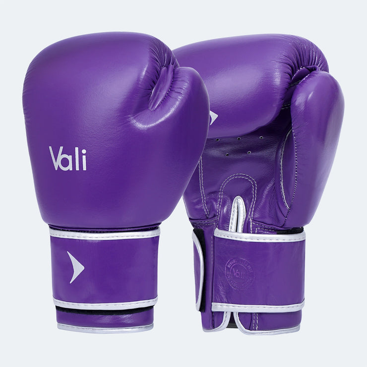 Lancer Leather Muay Thai Gloves For Pros Purple Cover | Vali