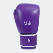 Lancer Leather Muay Thai Gloves For Pros Purple Front | Vali#color_purple