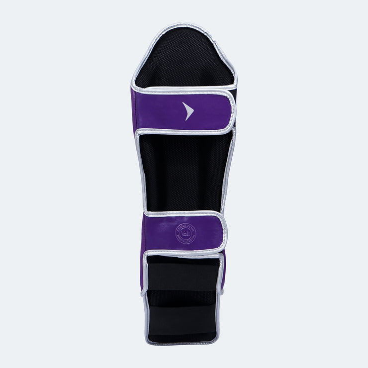 Lancer Leather Shin Guards Instep For Muay Thai Purple Back | Vali