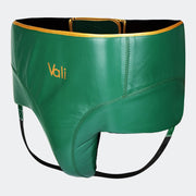 Lancer No-Foul Groin Protector In Leather Green Side | Vali#color_green