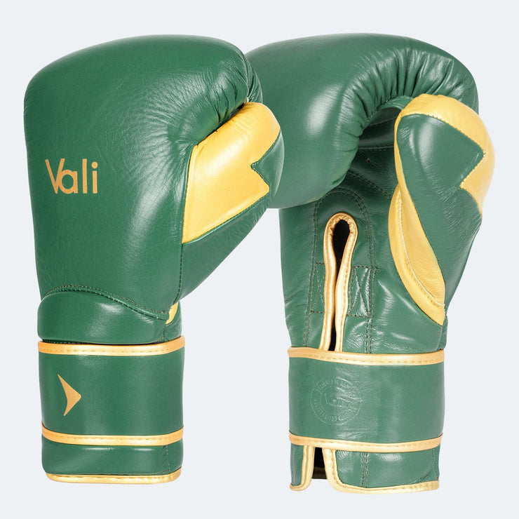 Lancer Leather Pro Boxing Gloves For Training Green Cover Vali | Vali