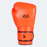 Lancer Leather Pro Boxing Gloves For Training Orange Front Vali | Vali#color_orange
