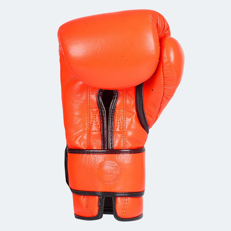 Lancer Leather Pro Boxing Gloves For Training Orange Back Vali | Vali