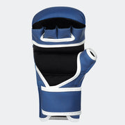 MMA Hybrid Gloves Sparring Grappling Shooter Bag Gloves Training Matte-Blue Back | Vali#color_matte-blue