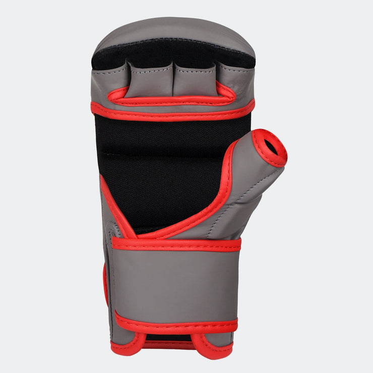 MMA Hybrid Gloves Sparring Grappling Shooter Bag Gloves Training Matte-Gray Back | Vali