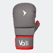 MMA Hybrid Gloves Sparring Grappling Shooter Bag Gloves Training Matte-Gray Front | Vali#color_matte-gray