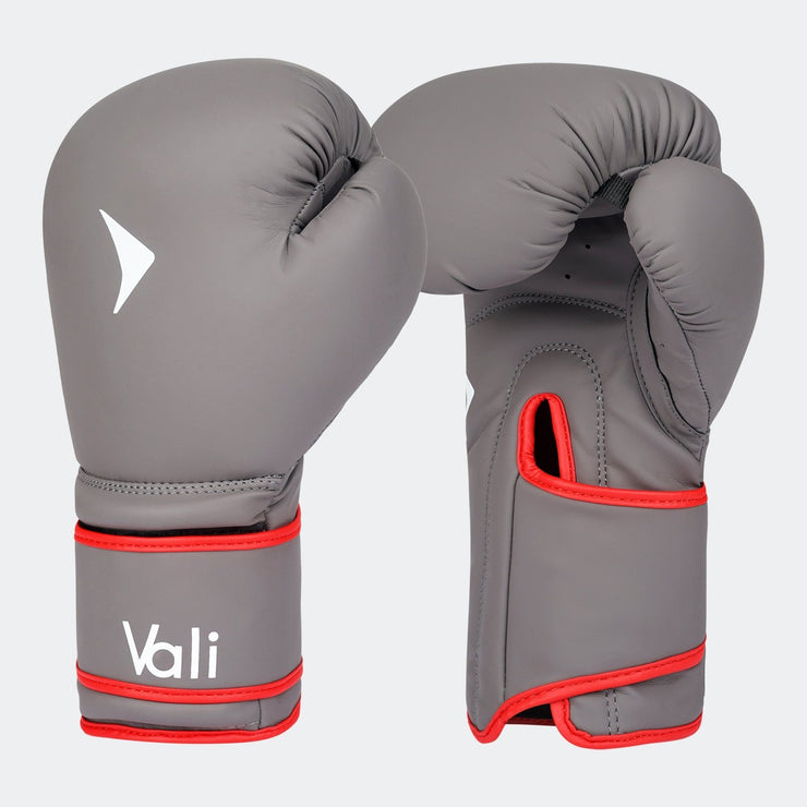 MMA Muay Thai Kick Training Matte-Grey adults boxing gloves Cover | Vali