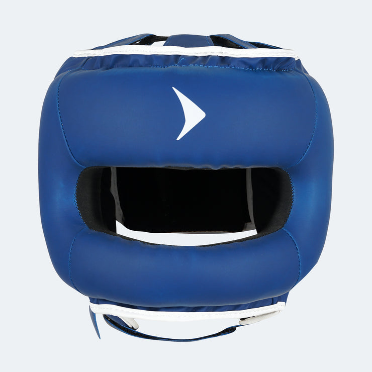 Nista Face Saver Headgear For Boxing Matte-Blue Front | Vali