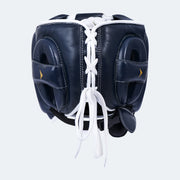Sian Leather Face Saver Headgear For Training Navy Back | Vali#color_navy