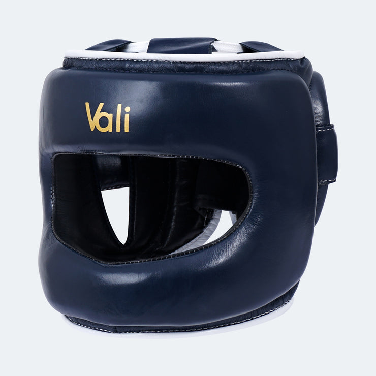 Sian Leather Face Saver Headgear For Training Navy | Vali