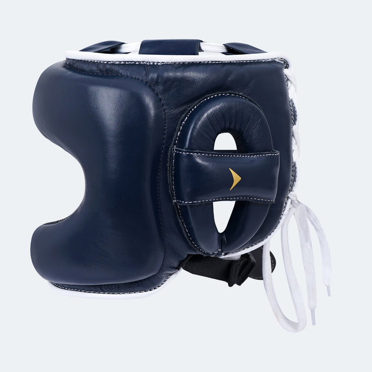 Sian Leather Face Saver Headgear For Training Navy Side | Vali