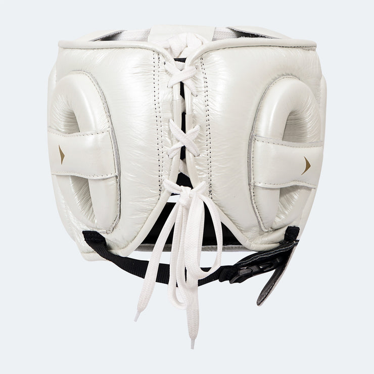 Sian Leather Face Saver Headgear For Training White Back | Vali
