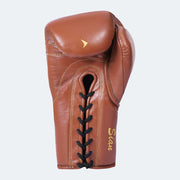 Sian Leather Lace Up Boxing Gloves For Pros Back Orange | Vali#color_brown
