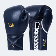 Sian Leather Lace Up Boxing Gloves For Pros Cover Navy | Vali#color_navy
