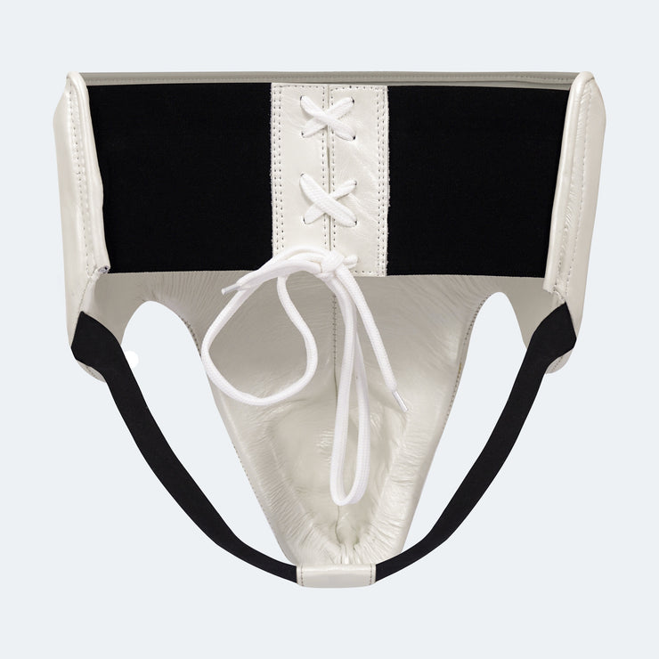 Sian No-Foul Groin Protector In Leather White Back | Vali