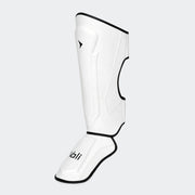 Shin Guards Instep MMA Kickboxing Muay Thai Slip On kick leg protector white#color_white