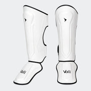 Shin Guards Instep MMA Kickboxing Muay Thai Slip On kick leg protector white#color_white