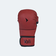 MMA Hybrid Gloves Sparring Grappling Shooter Bag Gloves Training Red Front | Vali#color_red