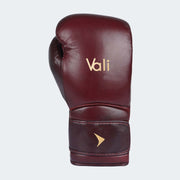 Lancer Leather Pro Boxing Gloves For Training Red Front | Vali#color_red