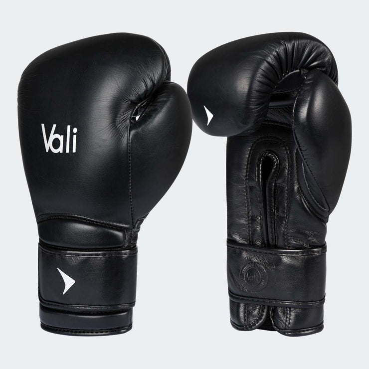 Lancer Leather Pro Boxing Gloves For Training Black Side| Vali