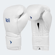 Lancer Leather Pro Boxing Gloves For Training White Side | Vali#color_white