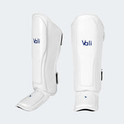 Lancer Leather Shin Guards Instep For Muay Thai Red Cover | Vali#color_pearl-white