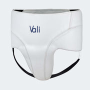 Lancer No-Foul Groin Protector In Leather White Side | Vali#color_white