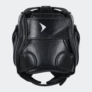 Lancer Leather Pro Boxing Headgear for Training Black Back| Vali#color_black