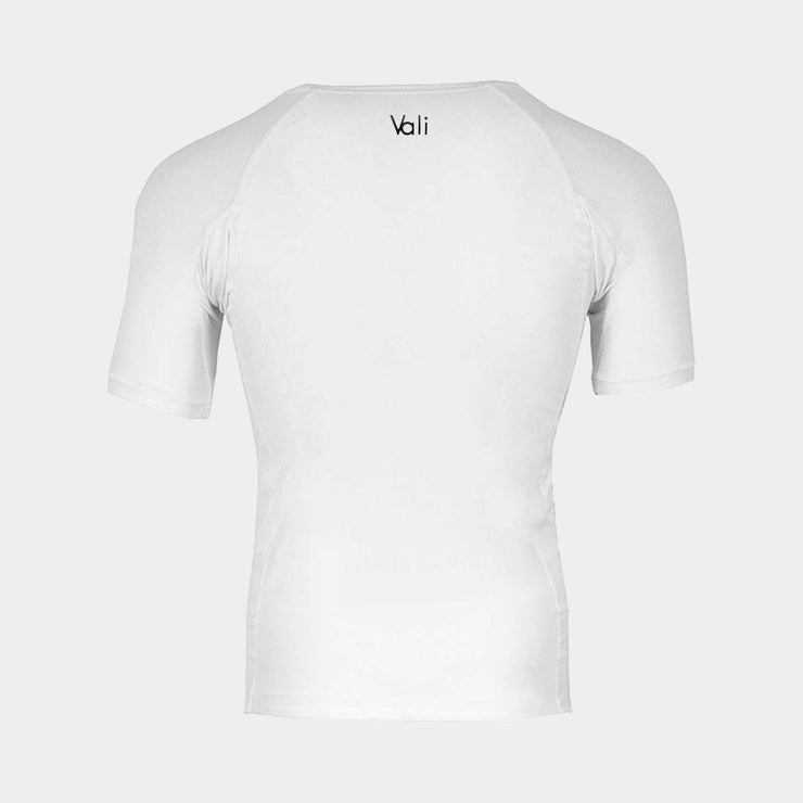Ortal Short Sleeve Rash Guard For MMA white Back | Vali