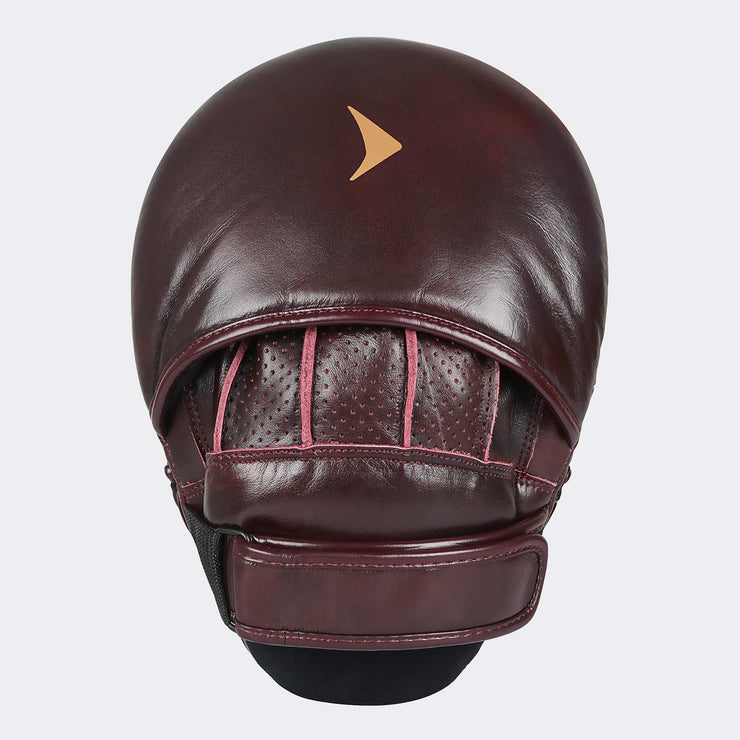 Lancer Leather Focus Mitts For Boxing Training Back Oxblood Red | Vali