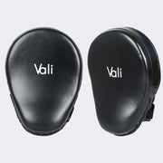 Lancer Leather Focus Mitts For Boxing Training Cover Black | Vali#color_black