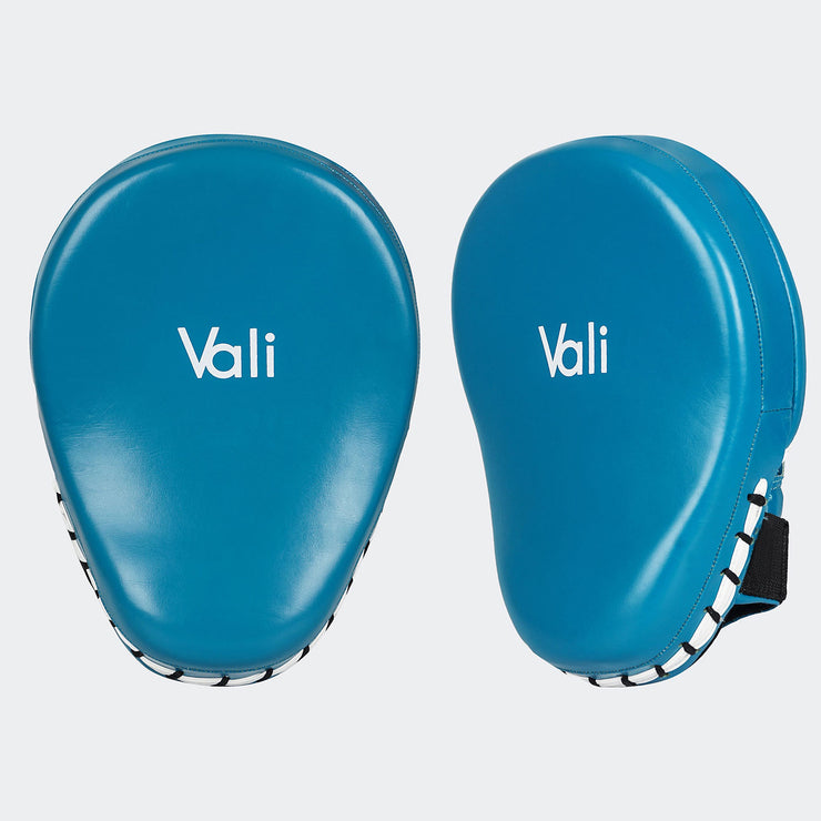 Lancer Leather Focus Mitts For Boxing Training Cover Cyan Blue | Vali