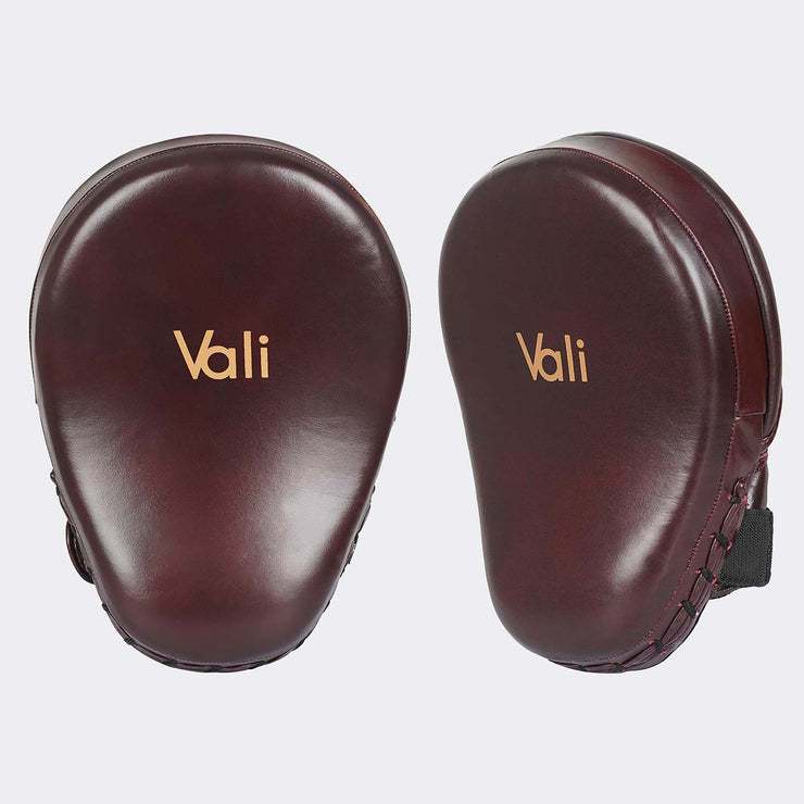Lancer Leather Focus Mitts For Boxing Training Cover Oxblood Red | Vali