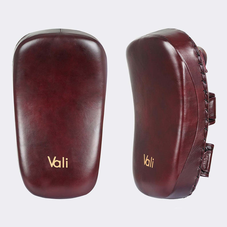 Lancer Leather Muay Thai Pads For MMA Oxblood Red Cover | Vali