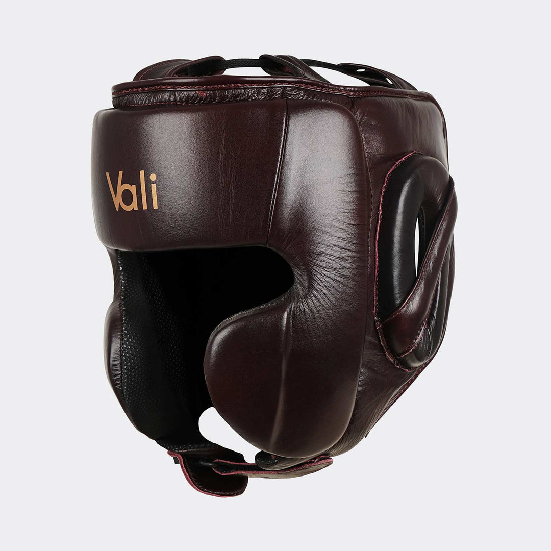 Lancer Leather Pro Boxing Headgear for Training Vali