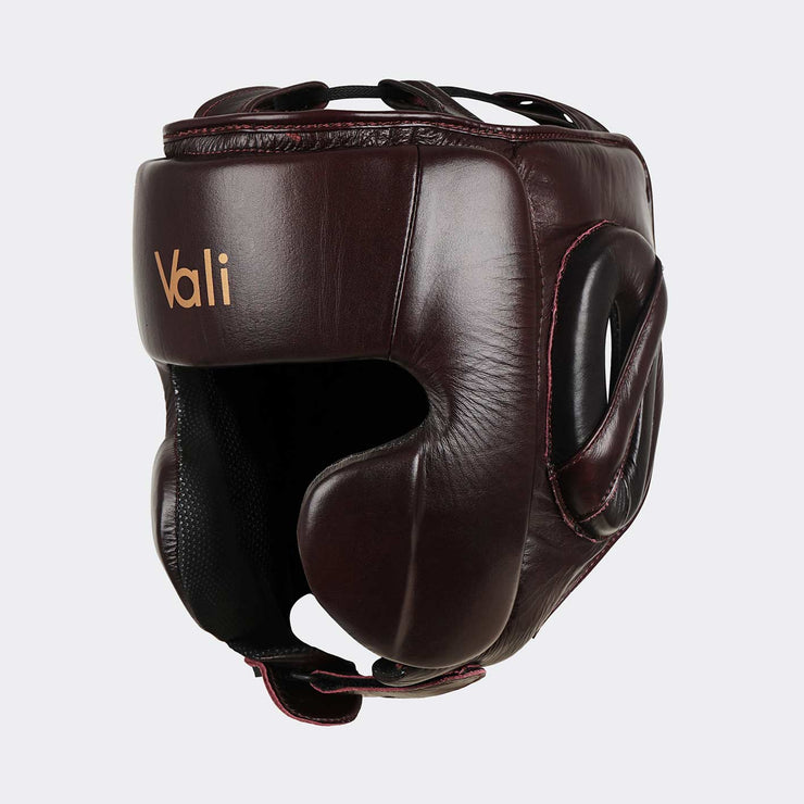 Lancer Leather Pro Boxing Headgear for Training Red Cover | Vali