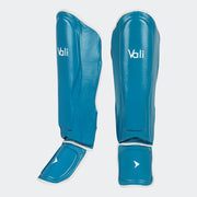 Lancer Leather Shin Guards Instep For Muay Thai Red Cover | Vali#color_cyan-blue