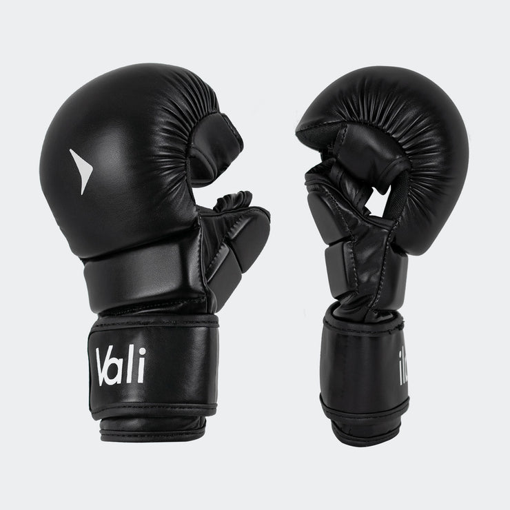 MMA Hybrid Gloves Sparring Grappling Shooter Bag Gloves Training Black Cover | Vali