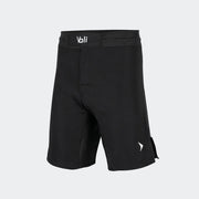 mma grappling shorts for bjj no gi fight in ufc stretch combat black#color_black