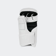  MMA Hybrid Gloves Sparring Grappling Shooter Bag Gloves Training White Back | Vali#color_white
