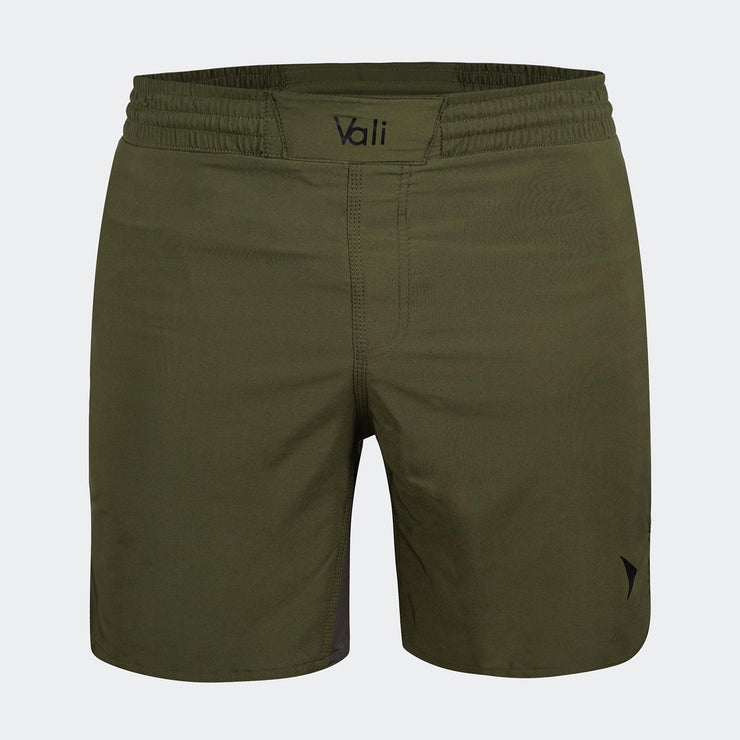 Ortal Fight Shorts For MMA Training Green Front | Vali